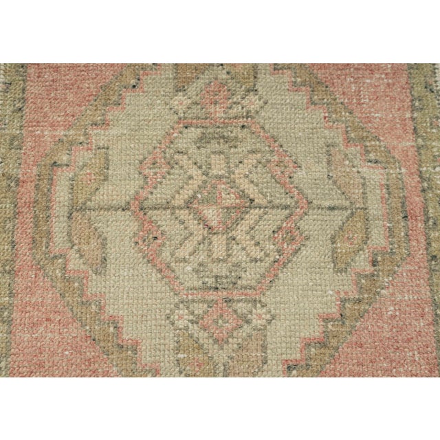 Turkish Mini Rug Oriental Hand Knotted Vintage Rug 1'9" x 3'4" #21138 For Sale - Image 4 of 8