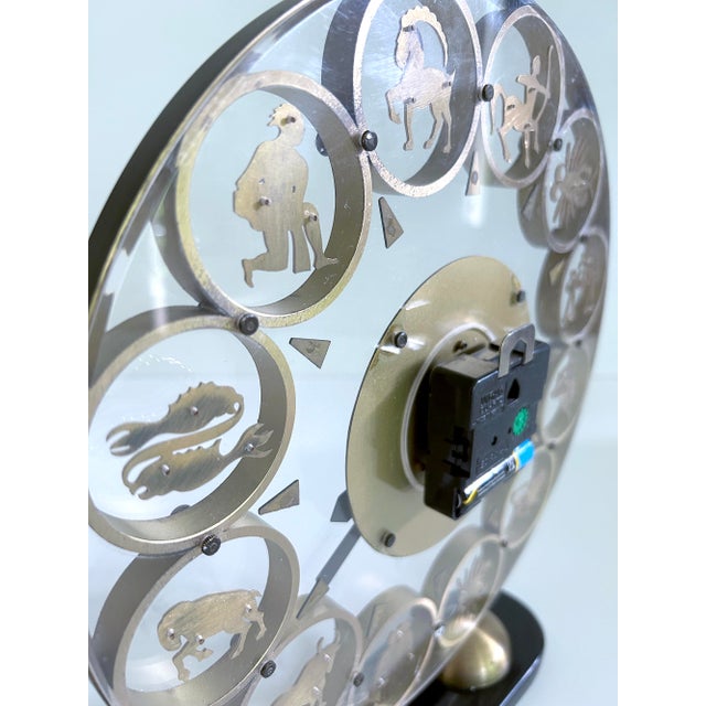 Vintage Zodiac Desktop Clock, 1950s For Sale - Image 11 of 16