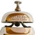 French Vintage French Riviera Nickel & Mahogany Reception Desk Bell From Hotel De Paris in Monaco For Sale - Image 3 of 5