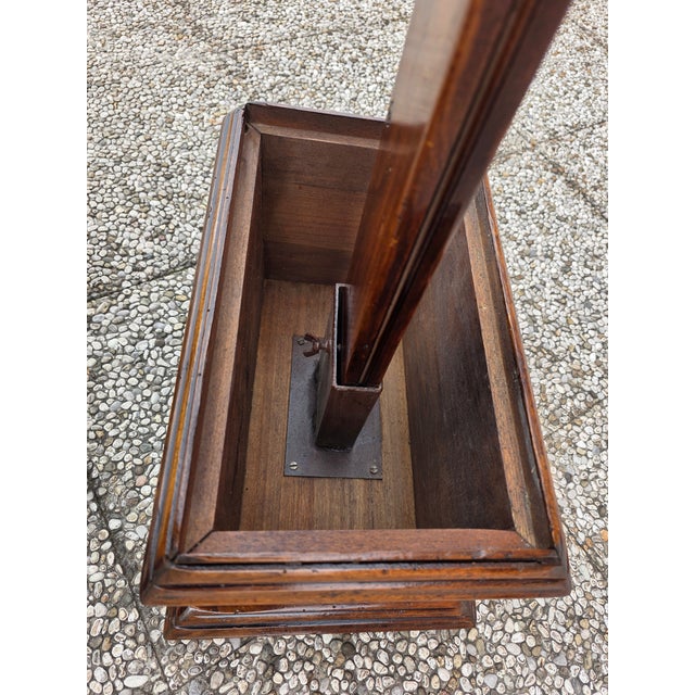 Brown Adjustable Dismountable Walnut Display Easel, 1890 For Sale - Image 8 of 12