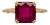 5ct Madagascar Ruby Ring W Natural Diamond Accents in Solid 14k Gold | Em 9mm, Size 6.75 For Sale
