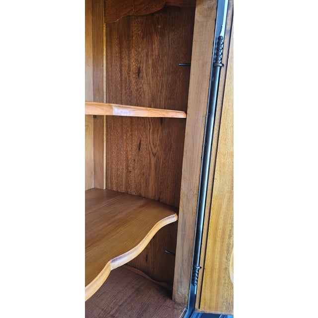 1920s Wardrobe Cabinet, Armoire, Black Distressed Style, French , Farm House Style For Sale - Image 12 of 17