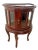 Wood 1950s China Cabinet Demilune Half Moon Shape Curio Display, Lighted, Beveled Glass 1a For Sale - Image 7 of 13