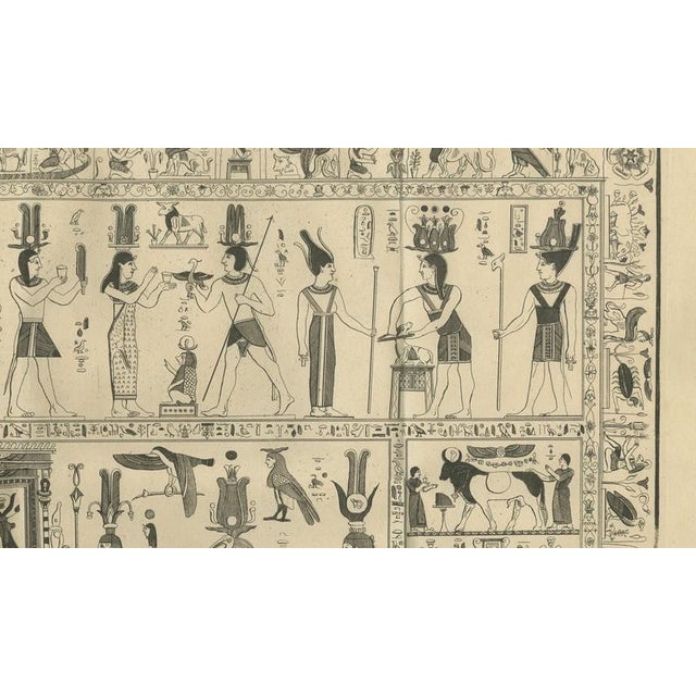 After Montfaucon, Bembine Tablet of Isis from Antiquity Explained, 1721, Engraving For Sale - Image 7 of 11