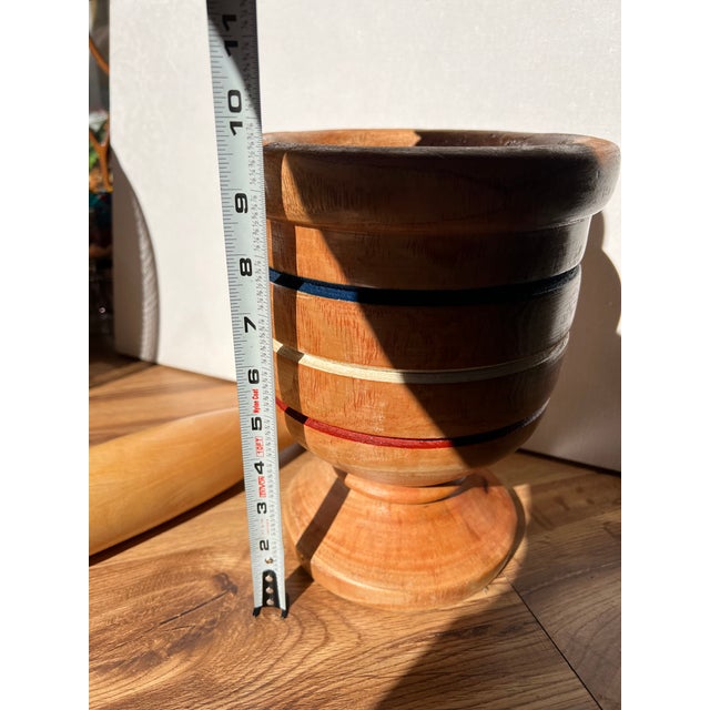 Brown 1970s Jumbo Sized Mortar and Pestle For Sale - Image 8 of 9
