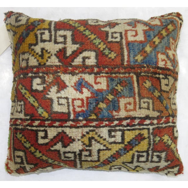 Pillow made from a vintage Turkish Anatolian rug. 16'' x 18''