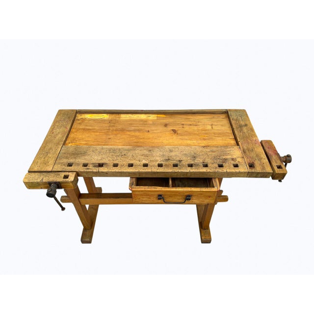 Vintage French Children's Carpenter Workbench, 1950s For Sale - Image 6 of 12