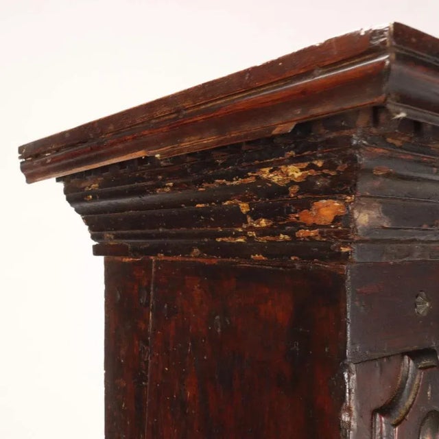 Wood Antique Neo-Baroque Cupboard in Fir For Sale - Image 7 of 10