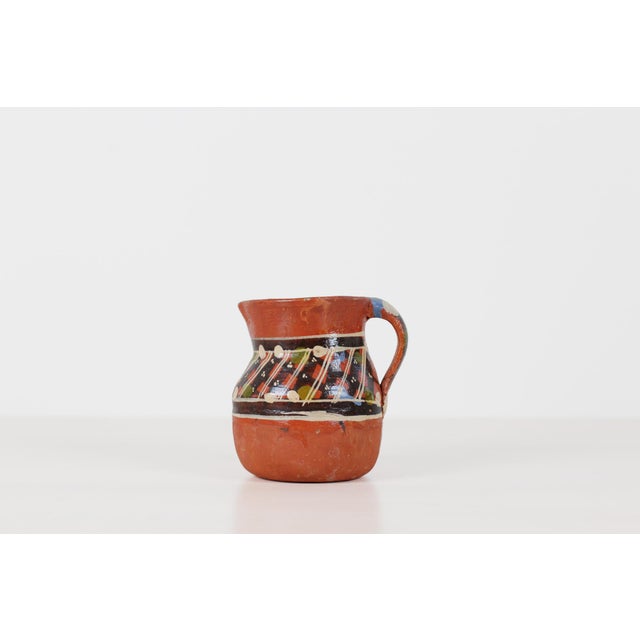 Mexican Mid-Century Mexican Redware Pitcher For Sale - Image 3 of 14