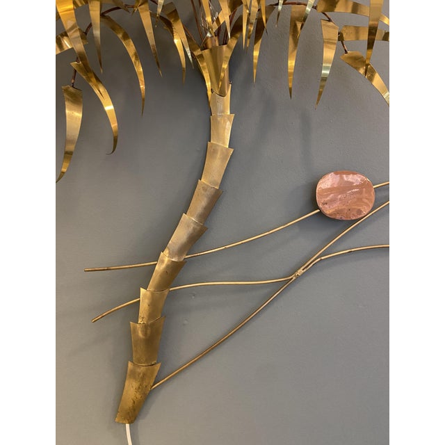 Gold Palm Lamps by Daniel Dhaeseleer, Belgium, 1950s, Set of 2 For Sale - Image 8 of 15