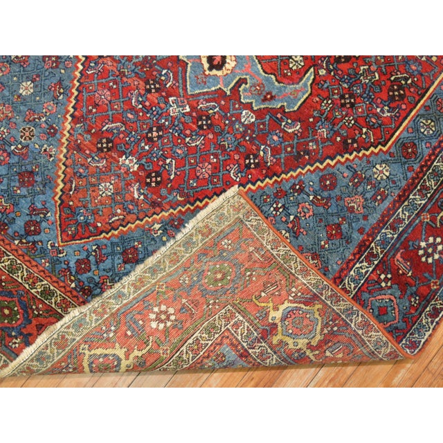 Early 20th Century Early 20th Century Connoisseur Large Scale Formal Persian Bidjar Accent Size Rug For Sale - Image 5 of 6