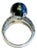 Bochic “Orient” Vintage South Sea Pearl & Blue Sapphire Ring Set 18K Gold & Silver For Sale