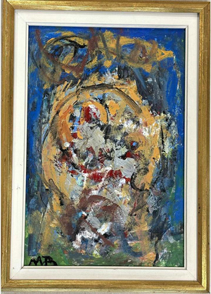 Mogens Balle, Abstract Composition, 1920s, Oil on Panel, Framed