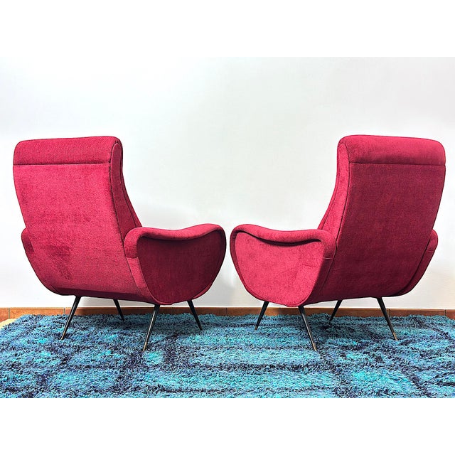 Marco Zanuso Italian Lady Lounge Chairs attributed to Marco Zanuso, 1960s, Set of 2 For Sale - Image 4 of 13