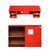 Red Lacquered Wood Console Table, 1960s For Sale - Image 3 of 5