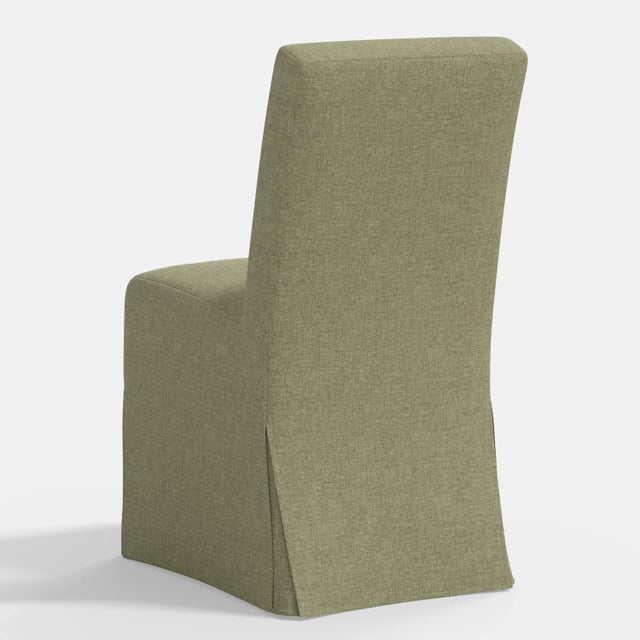 Stoffer Home x Cloth & Company Lindy Dining chair Slipcover in Texture Linen Laurel For Sale In Chicago - Image 6 of 6