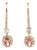 Ceylon Padparadscha Sapphire Diamond Earrings in Solid 14k Gold | Oval 6x4mm For Sale