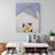 White Sunrise by Justin Wheatley | Acrylic on Canvas White Barn With Yellow and Blue Quilt Block For Sale - Image 8 of 8