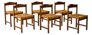 Giovanni Michelucci "Torbecchia" Series Dining Chairs by Poltronova, Set of 6, 1960s