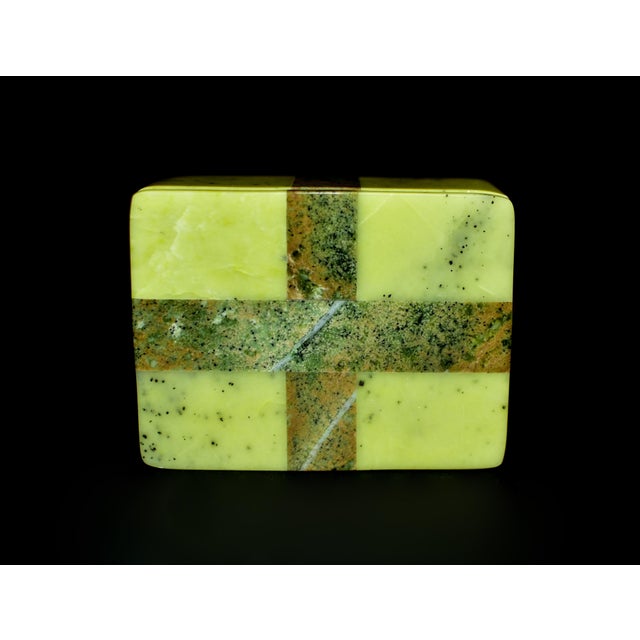 Green Serpentine Box Cross Band Italian Finely Made For Sale In Los Angeles - Image 6 of 9