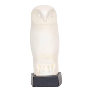 Rare 1960s Cleo Hartwig Plaster Owl Sculpture - Sculptors Guild Monogram For Sale