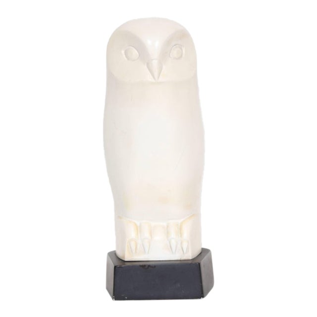 Rare 1960s Cleo Hartwig Plaster Owl Sculpture - Sculptors Guild Monogram For Sale