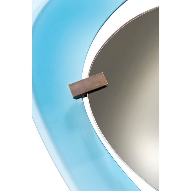 Mid-Century Modern Oval Mirror by Max Ingrand for Fontana Arte, 1960s For Sale - Image 3 of 5