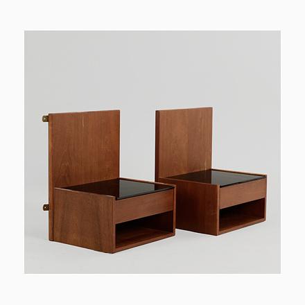 Ge 705 Bedside Tables by Hans J. Wegner for Getama, 1960s, Set of 2 For Sale - Image 11 of 11