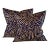 Designer Vicki Payne Free Spirit Navy Blue & Taupe Zebra Animal Print Pillows- a Pair For Sale