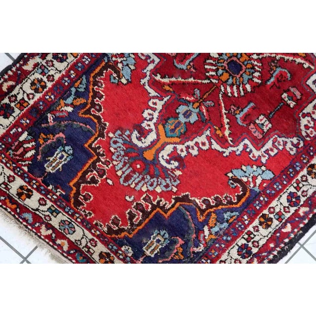 Persian 1970s Handmade Vintage Persian Hamadan Rug 3.2' X 4.8' For Sale - Image 3 of 11
