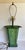 Vintage Verdigris Metal Table Lamp With Faceted Base & Tapered Shade For Sale - Image 4 of 12