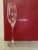 right for romance, special occasion Cartier crystal champagne flutes, pair in a Cartier presentation box, each elegant...