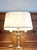 1990s Vintage Table Lamp with Brass Frame and Cream-White Fabric Shade from Schulz & Adam, 1990s For Sale - Image 5 of 8
