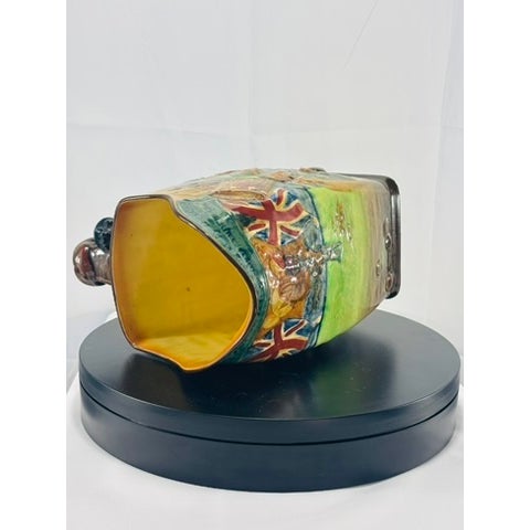 Vintage Royal Doulton the Drake Jug No. 190 | Large English Historical Character Glazed Earthen Pottery Jug | Sir Francis Drake Nautical Pitcher For Sale - Image 12 of 18
