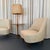 1950s Edward Wormley for Dunbar Teardrop Slipper Chairs With Snack Table Floor Lamp For Sale In New York - Image 6 of 13