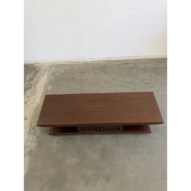 Vintage 1960s Walnut Coffee Table For Sale - Image 11 of 14