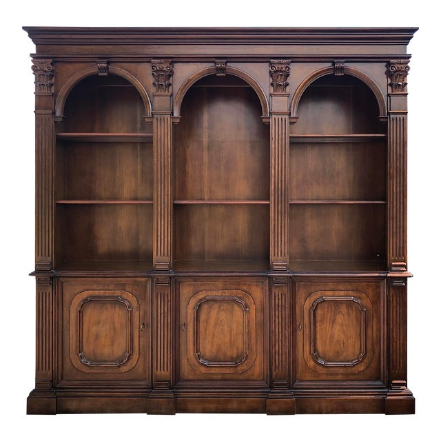 Henredon Triple Arch Cherry Bookcase Chairish