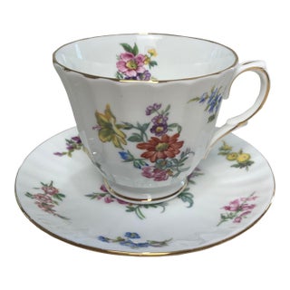 Mid 20th Century Duchess Fine Bone China Tea Cup and Saucer Set For Sale