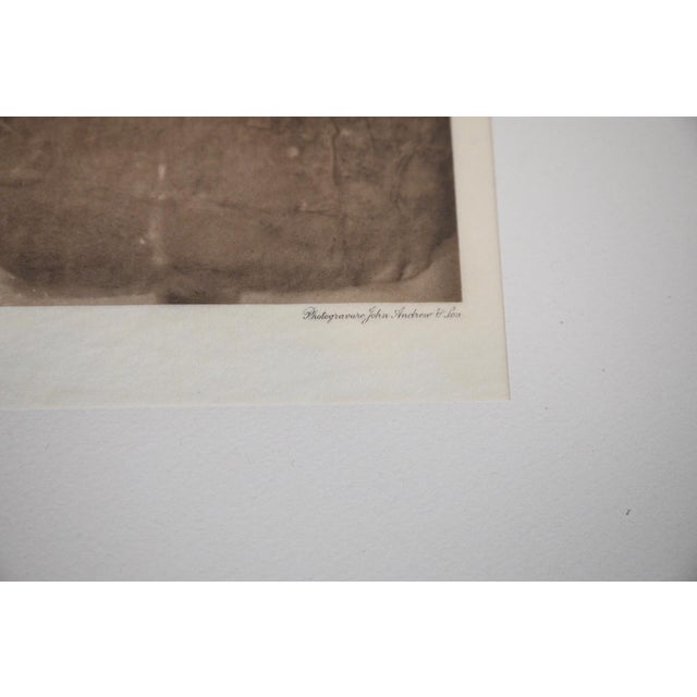 Edward S. Curtis "The Bowman" Photogravure on Gampi Tissue, 1916 — Nootka Archer, Cardozo Collection For Sale In Denver - Image 6 of 8