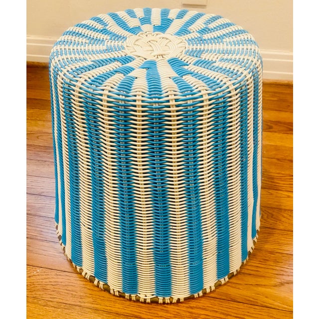1970s Mid-Century Modern Woven Outdoor Side Table For Sale In Dallas - Image 6 of 8