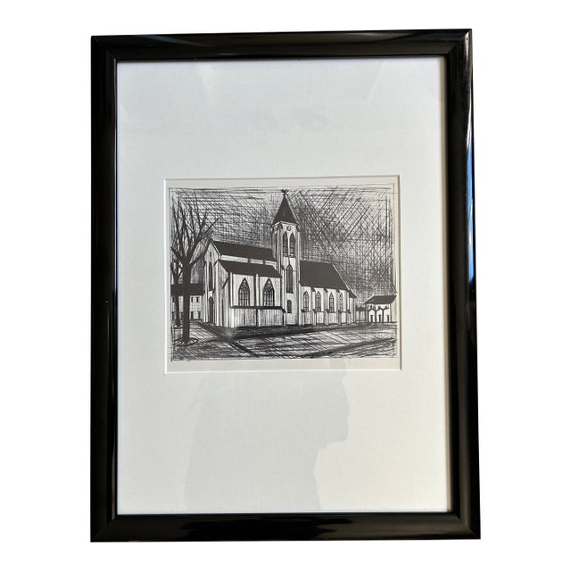 Vintage Framed Black & White Bernard Buffet For Sale
