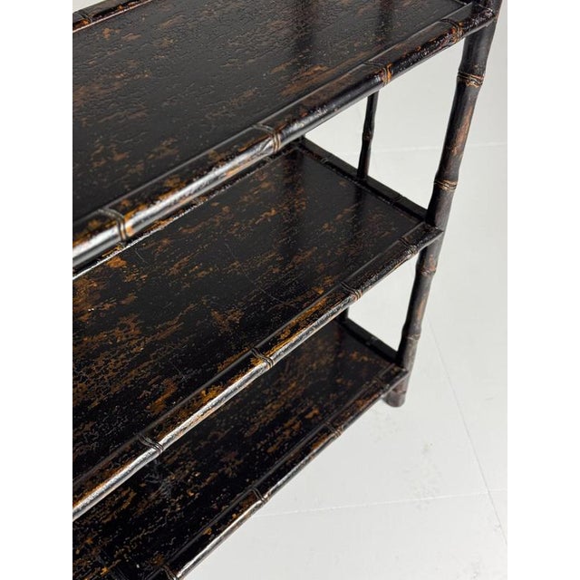Black Bookcase in Faux Bamboo For Sale - Image 17 of 18