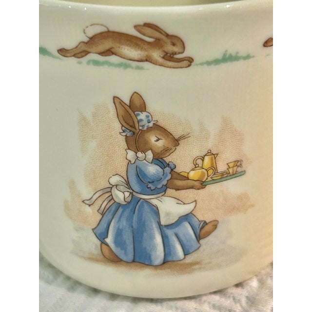 Vintage Royal Doulton “Bunnykins” Cereal Bowl and Mug - A Set of 2 Pieces For Sale - Image 9 of 11