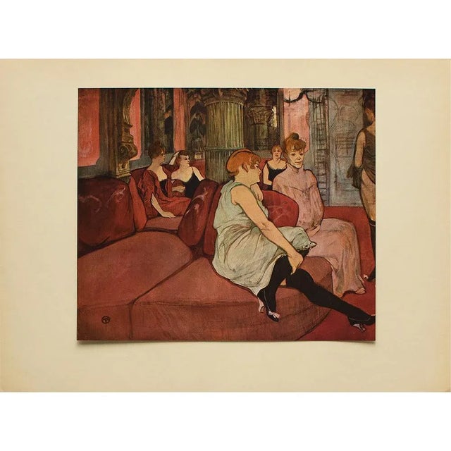 1940s After Toulouse-Lautrec "In the Salon" Vintage Swiss Lithograph For Sale In Dallas - Image 6 of 8