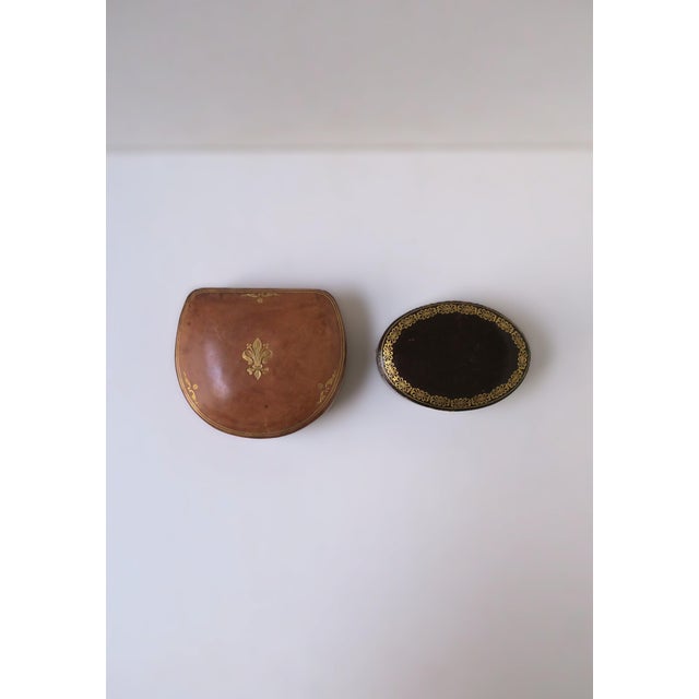 Italian Leather Jewelry Box For Sale - Image 11 of 13