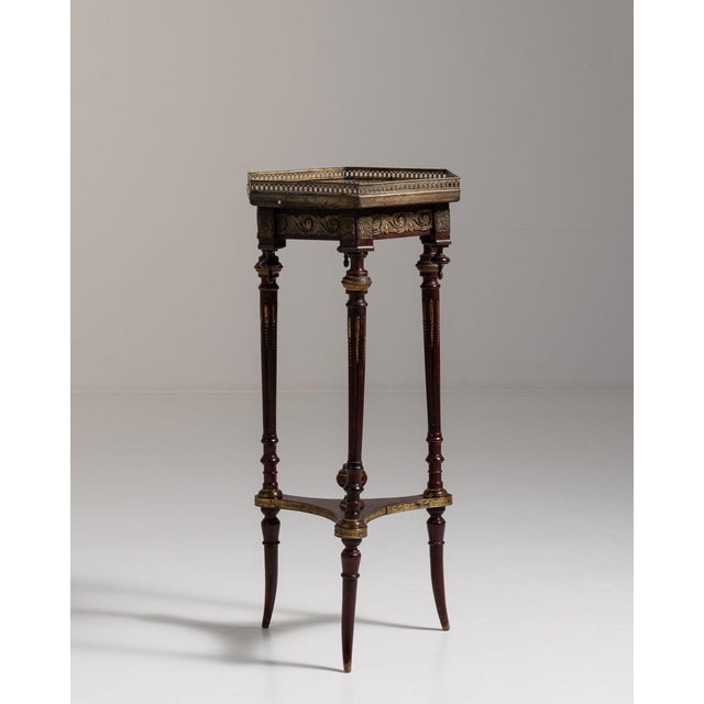 Late 19th Century 1880-1889 France Rich Walnut Brown Turned Walnut Pedestal Stand For Sale - Image 5 of 10