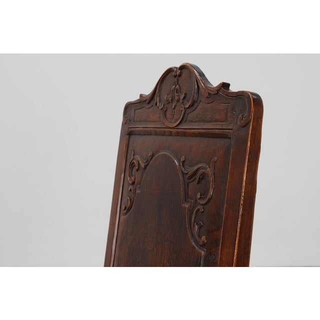 Antique Armchair in Hand Carved Oak, 1700s For Sale - Image 14 of 18