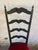Wood High-Back Dining Chairs in Black Wood and Red Velvet, Set of 6 For Sale - Image 7 of 11
