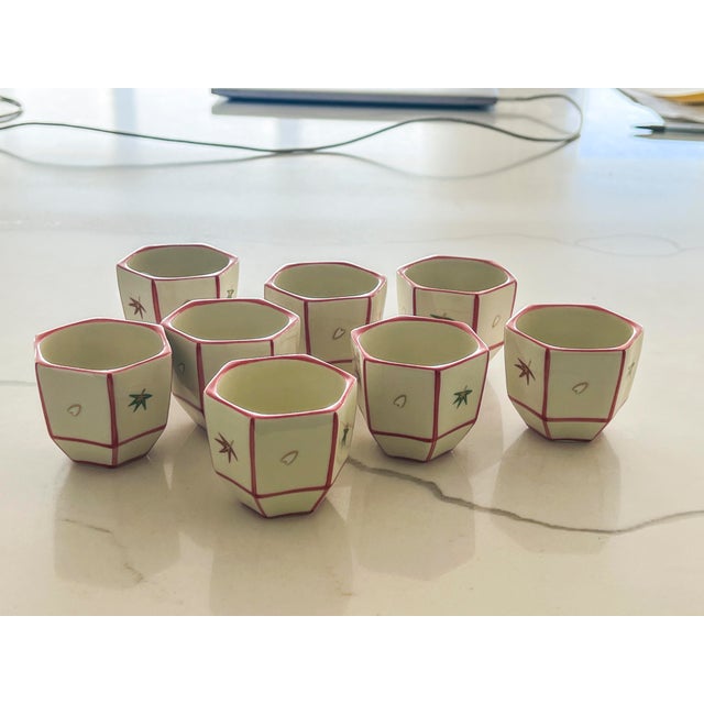 Charming Vintage Saki Cups - Set of Eight For Sale In Chicago - Image 6 of 11