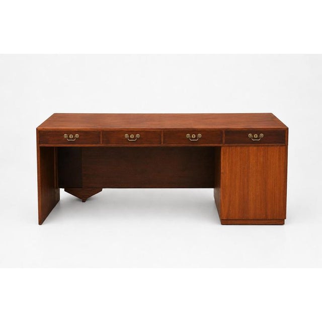 Vintage Scandinavian Desk in Teak and Mahogany, 1940s For Sale - Image 12 of 12